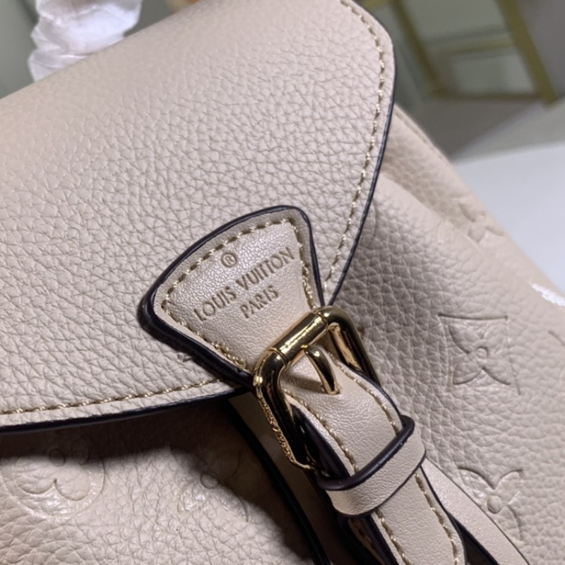 Louis Vuitton Wholesale M45502 Montsouris Backpack Monogram Empreinte Leather White