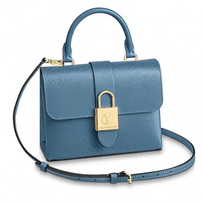 Louis Vuitton Locky BB Top Handle Bag in Epi Leather M52880 Blue