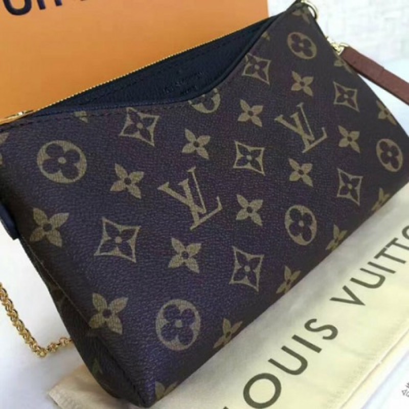 Louis Vuitton M41639 Pallas Clutch Crossbody Bag Monogram Canvas