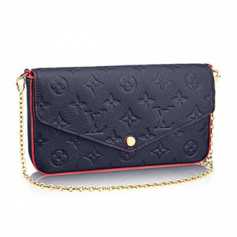 Louis Vuitton M64099 Pochette Felicie Chain Wallet Monogram Empreinte Leather