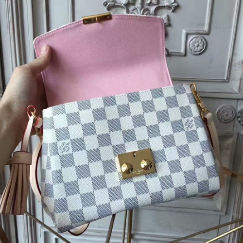 Louis Vuitton N41581 Croisette Crossbody Bag Damier Azur Canvas