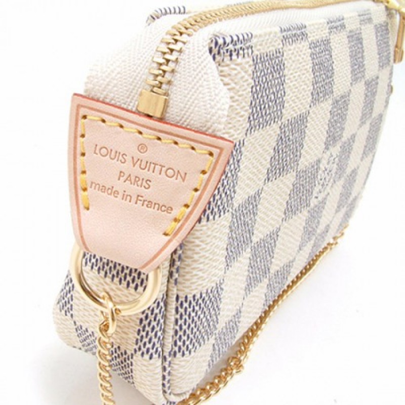 Louis Vuitton N58010 Mini Pochette Accessoires Damier Azur Canvas