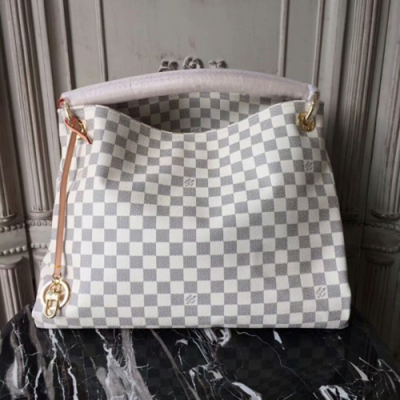 Louis Vuitton N41174 Artsy MM Hobo Bag Damier Azur Canvas
