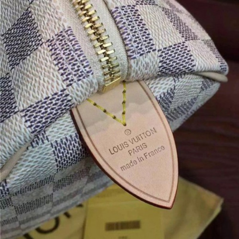 Louis Vuitton N41369 Speedy 35 Tote Bag Damier Azur Canvas