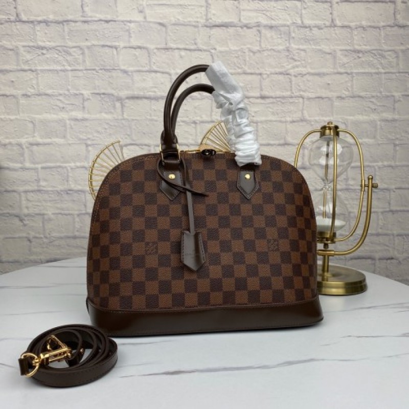 Louis Vuitton N53151 Alma PM Tote Bag Damier Ebene Canvas