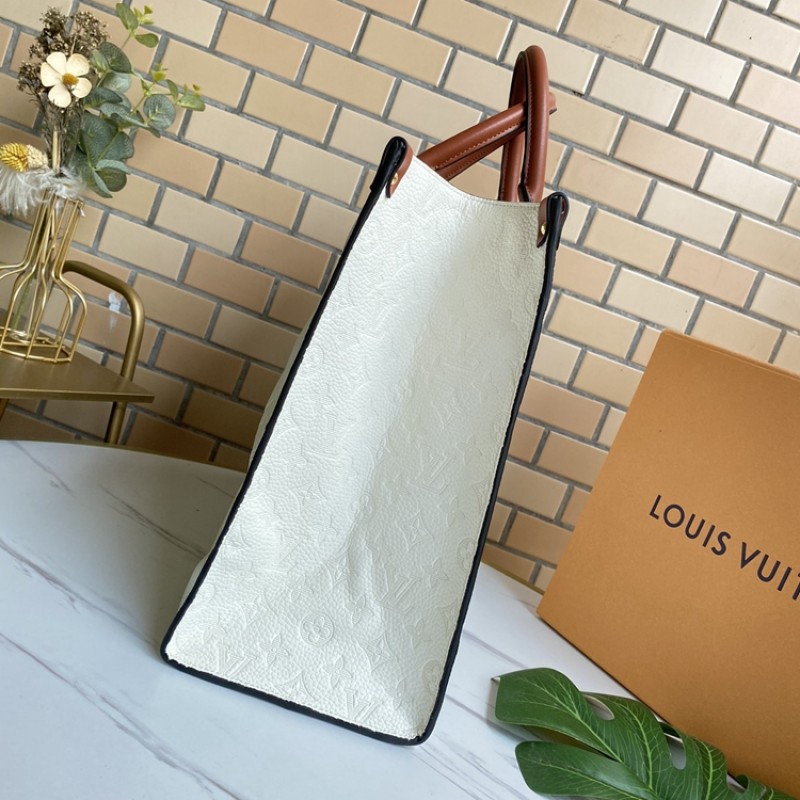 Louis Vuitton Onthego Shopper Tote Bag M44571 white