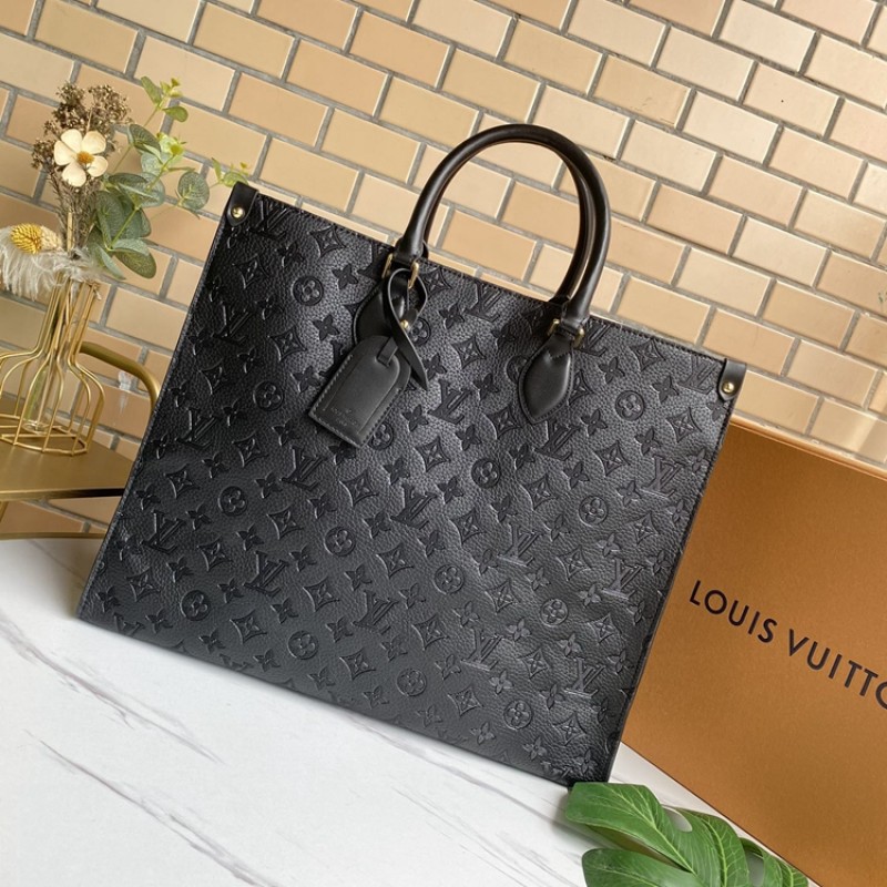 Louis Vuitton Wholesale OnTheGo GM Monogram Empreinte M44925 Leather Black