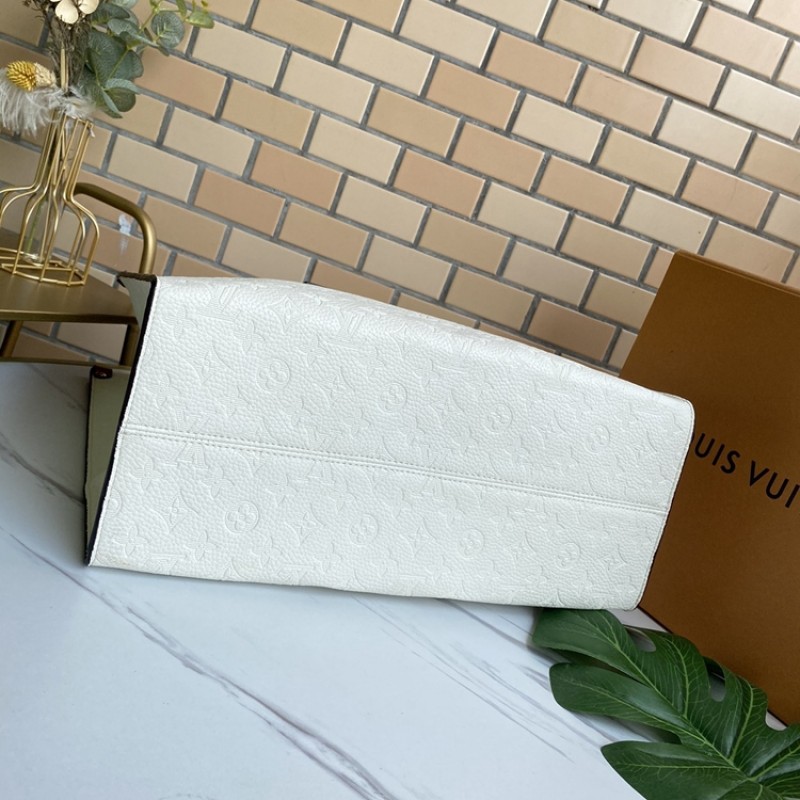 Louis Vuitton Wholesale OnTheGo GM Monogram Empreinte M44925 Leather White