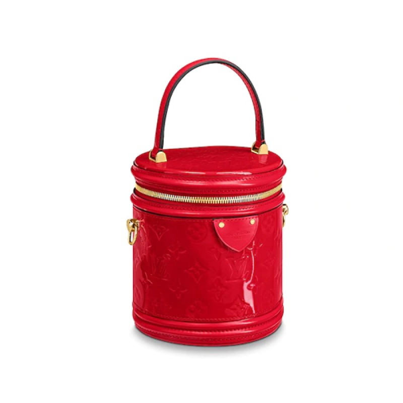 LV Bucket Bags Patent Leather Cannes M53997 Red