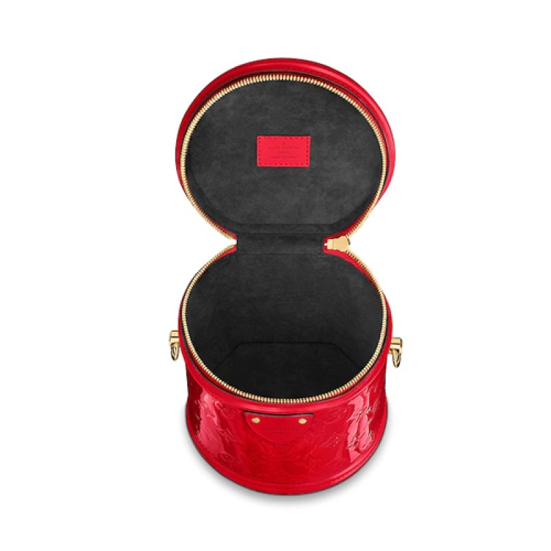 LV Bucket Bags Patent Leather Cannes M53997 Red