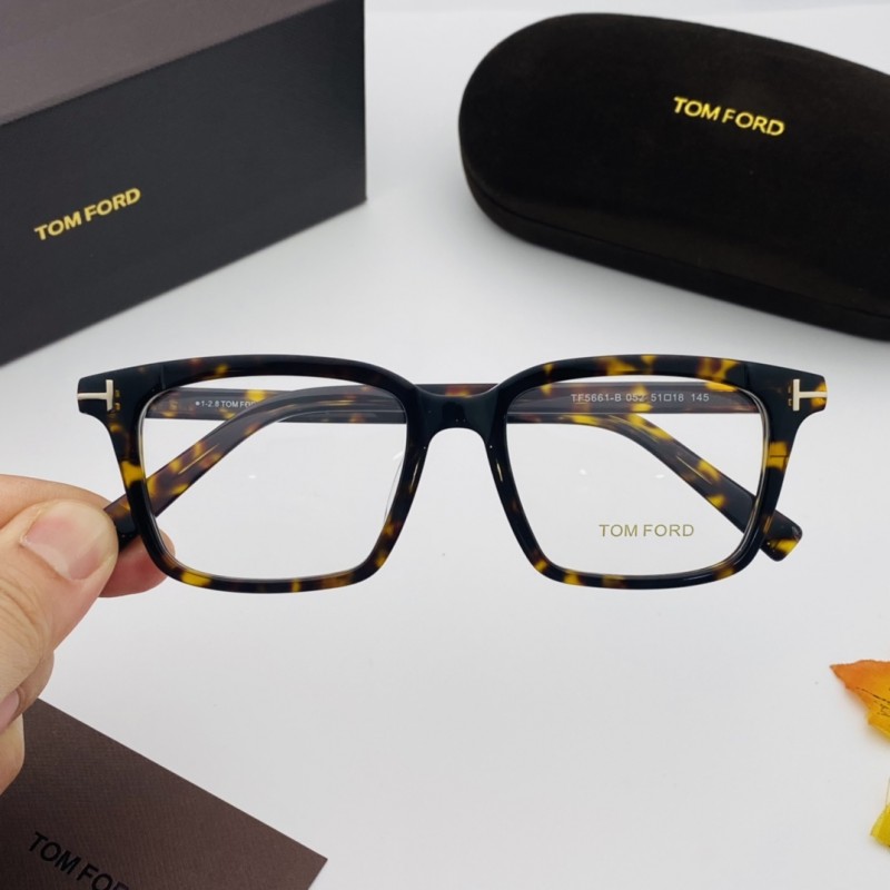 Tom Ford TF5661-F-B Eyeglasses in Tortoise