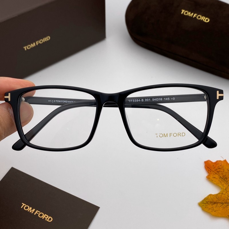 Tom Ford TF5584-F-B Eyeglasses in Black