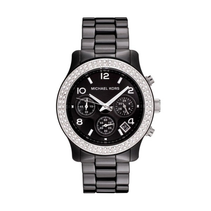 Michael Kors Watches MK5190 Black Ceramic Chronograph Ladies Watch