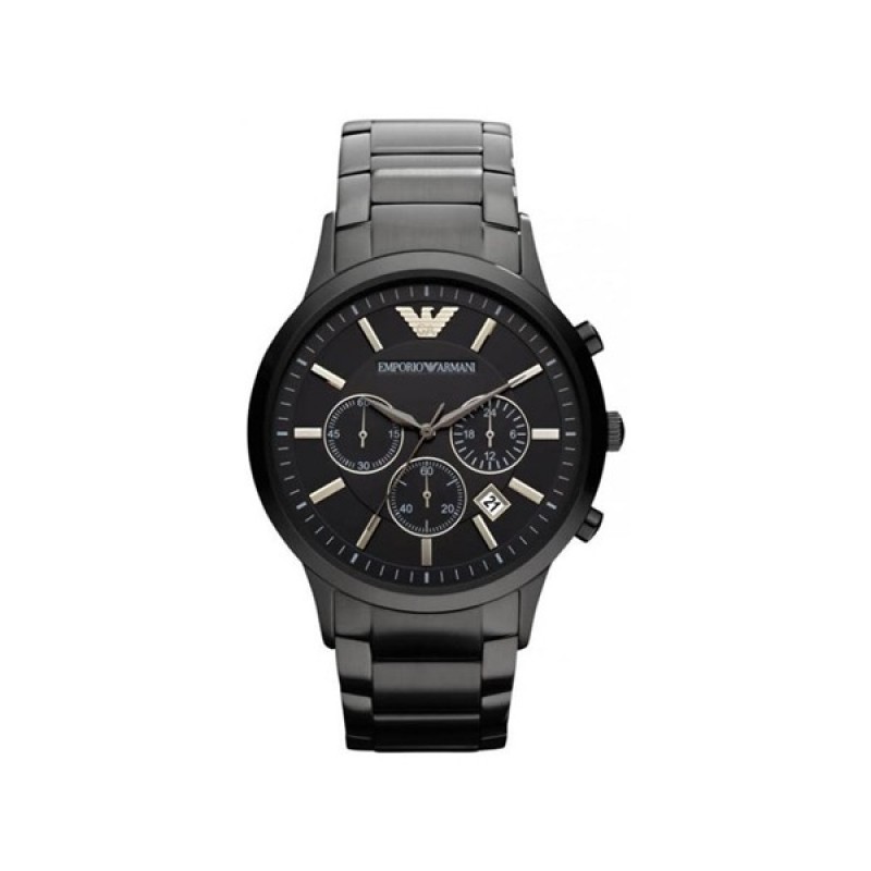 New Emporio Armani AR2453 Mens Black Chronograph Watch