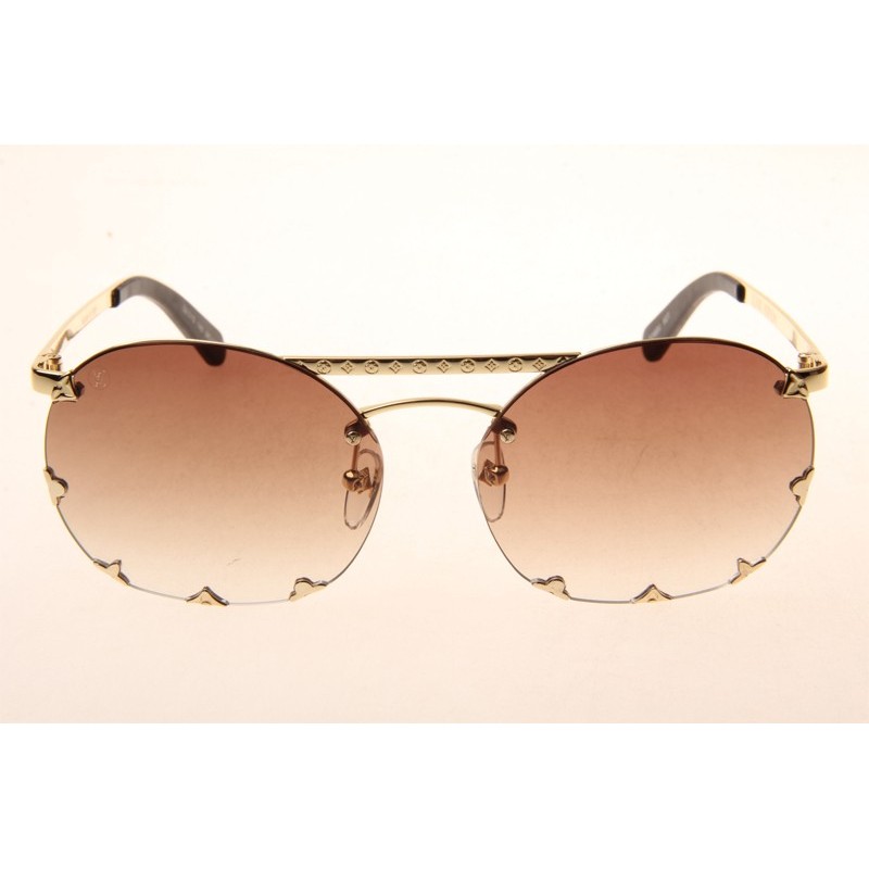 Louis Vuitton Z0960U Diva Sunglasses In Gold Gradient Brown