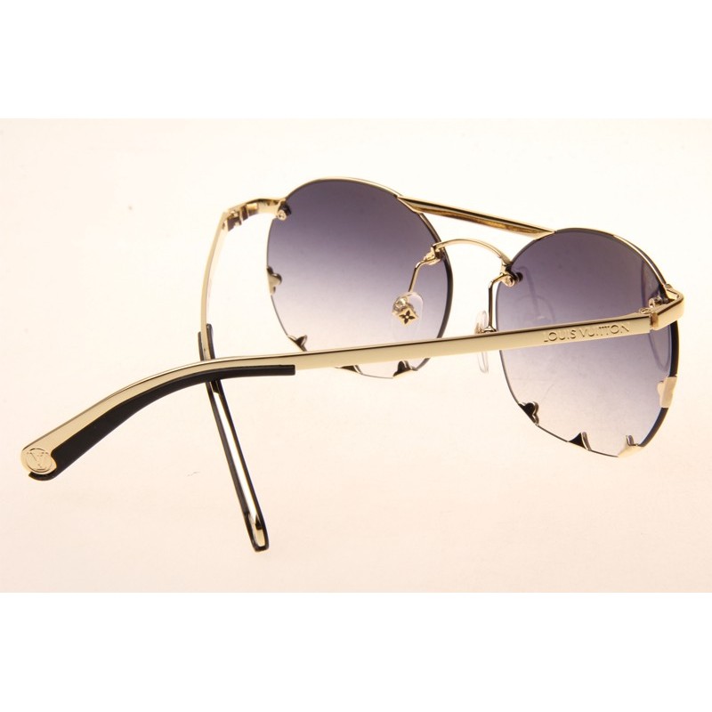 Louis Vuitton Z0960U Diva Sunglasses In Gold Gradient Grey