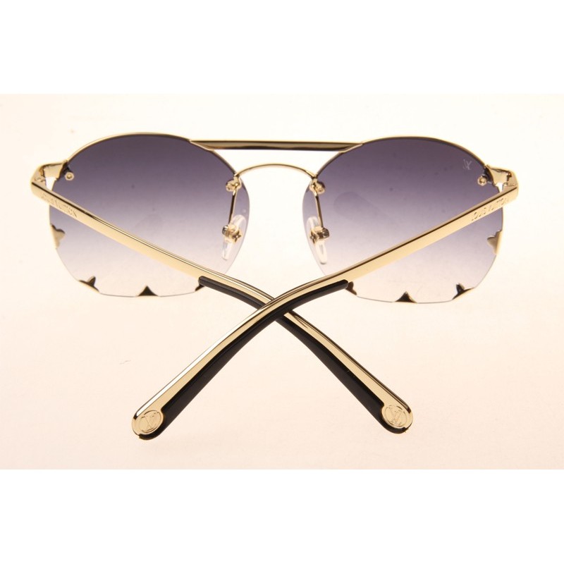 Louis Vuitton Z0960U Diva Sunglasses In Gold Gradient Grey