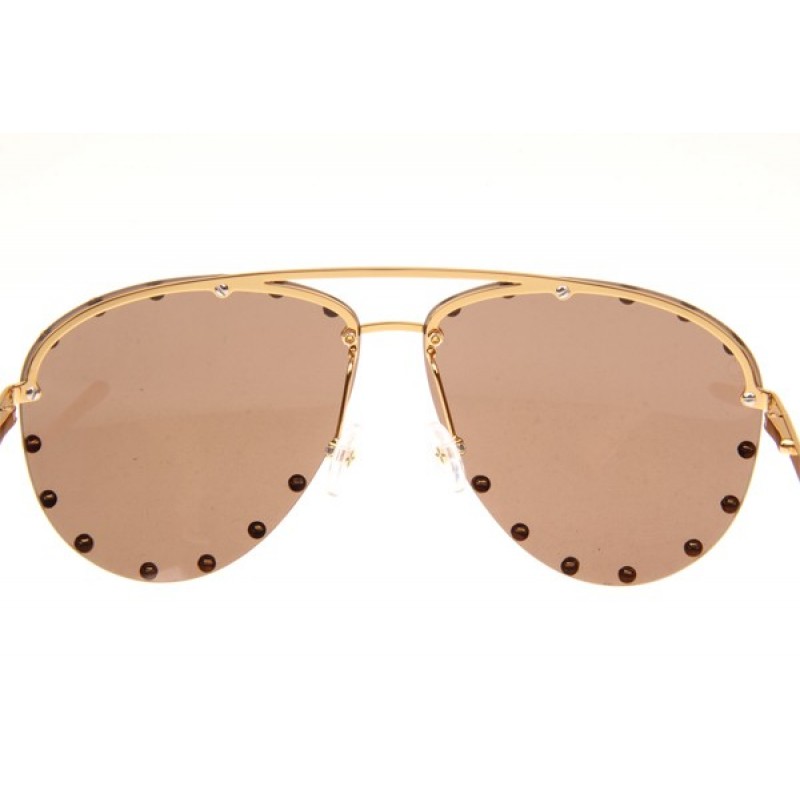 Louis Vuitton Z0914U Sunglasses In Gold Brown