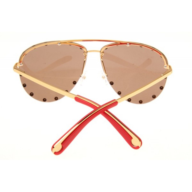 Louis Vuitton Z0914U Sunglasses In Gold Brown