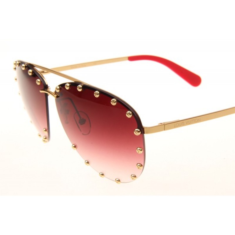 Louis Vuitton Z0914U Sunglasses In Gold Gradient Red