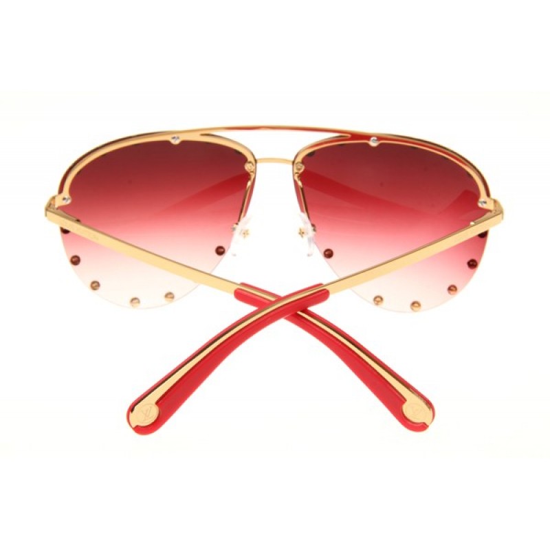 Louis Vuitton Z0914U Sunglasses In Gold Gradient Red