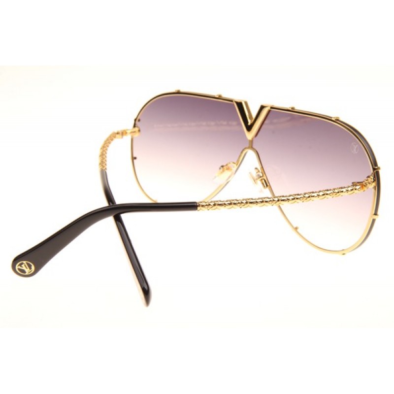 Louis Vuitton Z0898E Sunglasses In Gold Gradient Brown