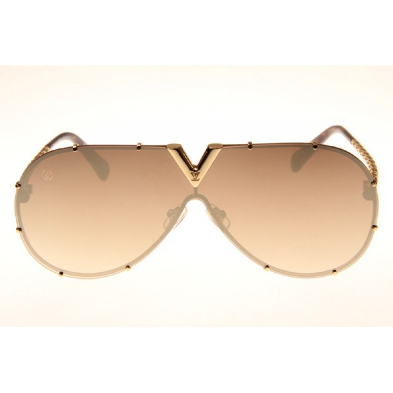 Louis Vuitton Z0898E Sunglasses In Gold Gold Mirror