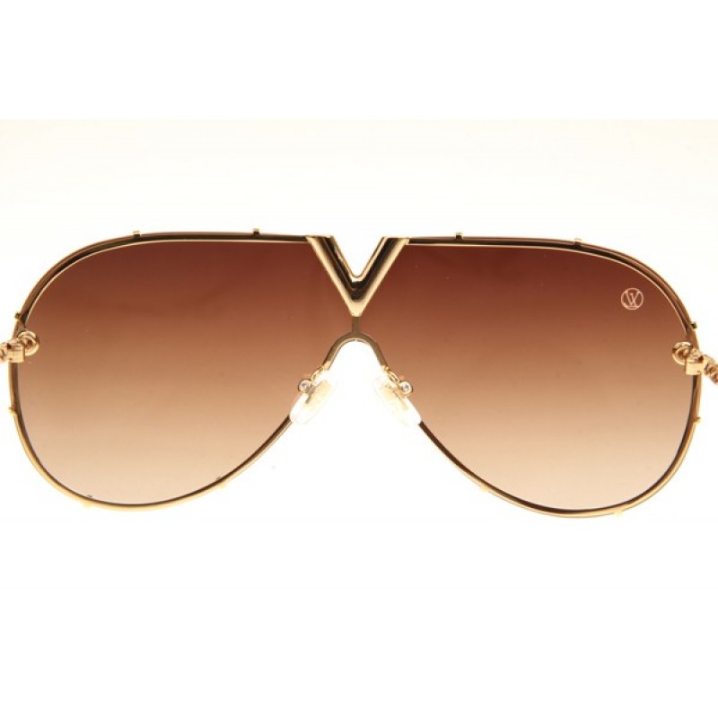 Louis Vuitton Z0898E Sunglasses In Gold Gold Mirror