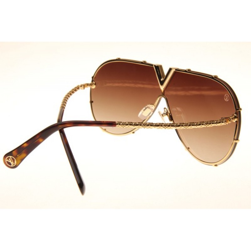 Louis Vuitton Z0898E Sunglasses In Gold Gold Mirror