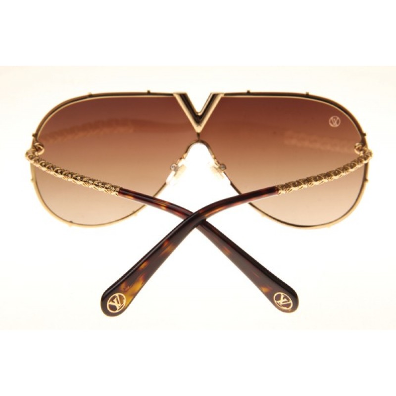 Louis Vuitton Z0898E Sunglasses In Gold Gold Mirror