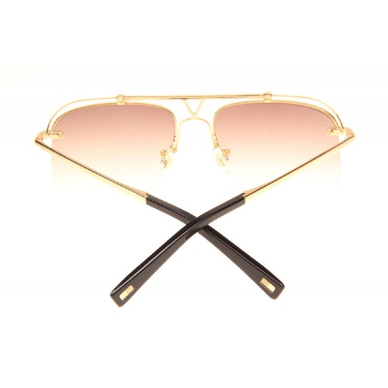 Louis Vuitton Z2335W Sunglasses In Gold Gradient Brown