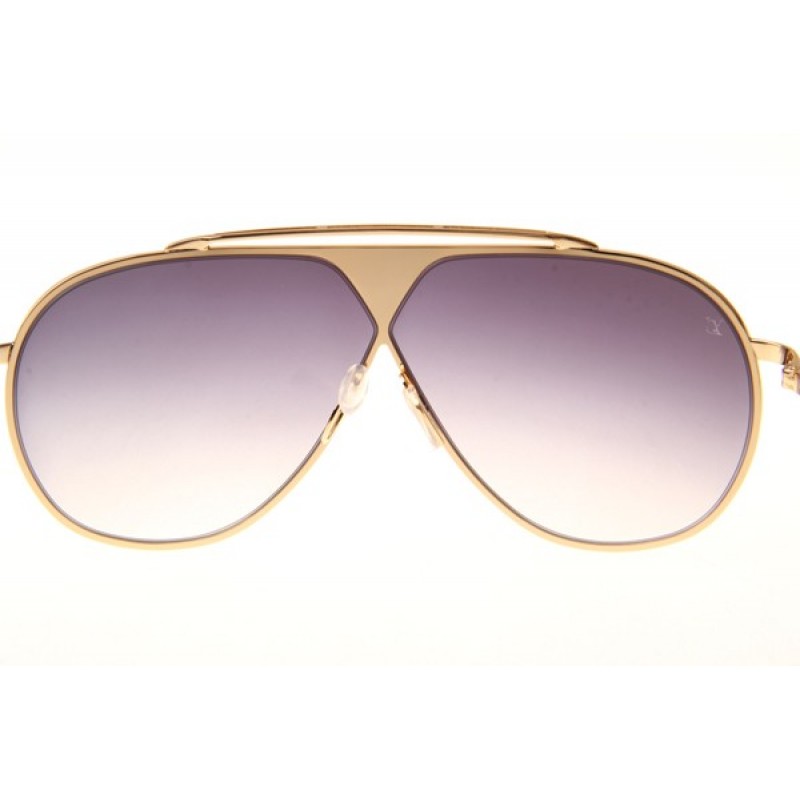 Louis Vuitton Z0026W Sunglasses In Gold Gradient Grey