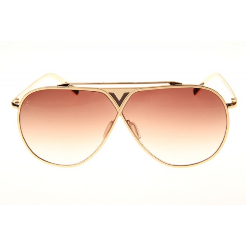 Louis Vuitton Z0026W Sunglasses In Gold Gradient Brown