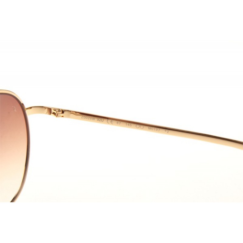 Louis Vuitton Z0026W Sunglasses In Gold Gradient Brown