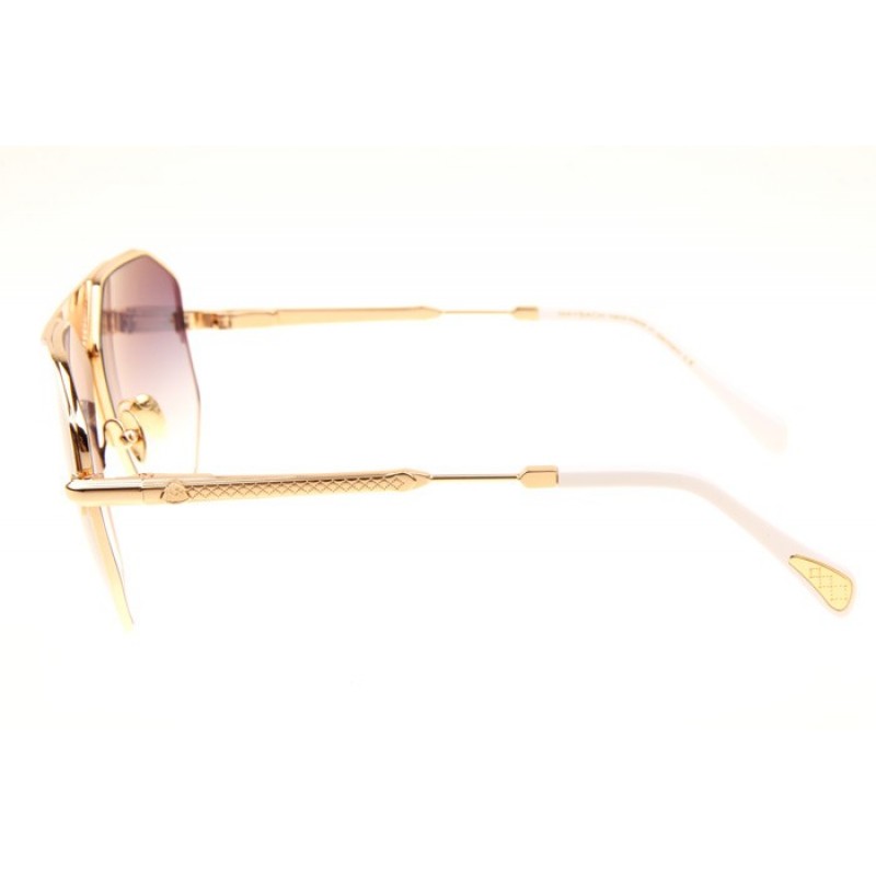 Maybach The Grand Sunglasses In Gold White Gradient Grey