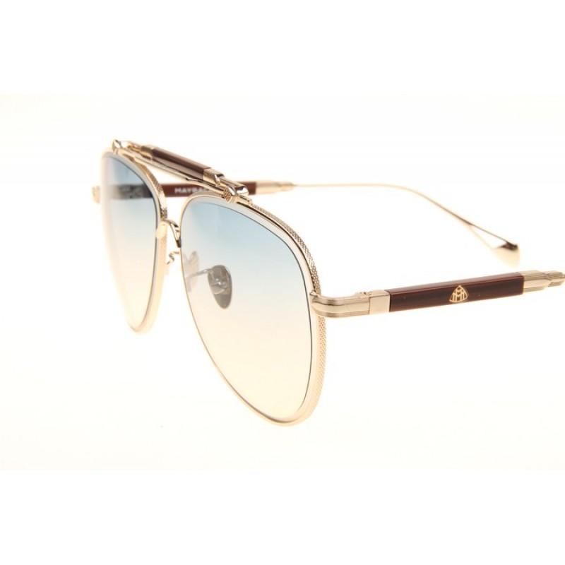 Maybach The Observer I Sunglasses In Gold Gradient Green
