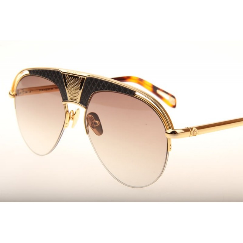 Maybach The Challenger Sunglasses In Gold Gradient Brown
