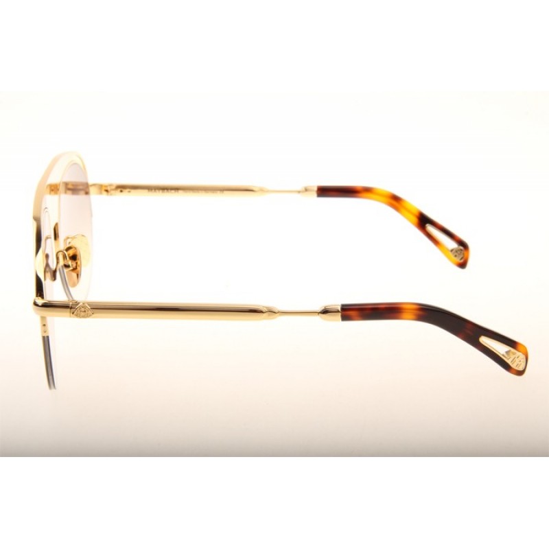 Maybach The Challenger Sunglasses In Gold Gradient Brown