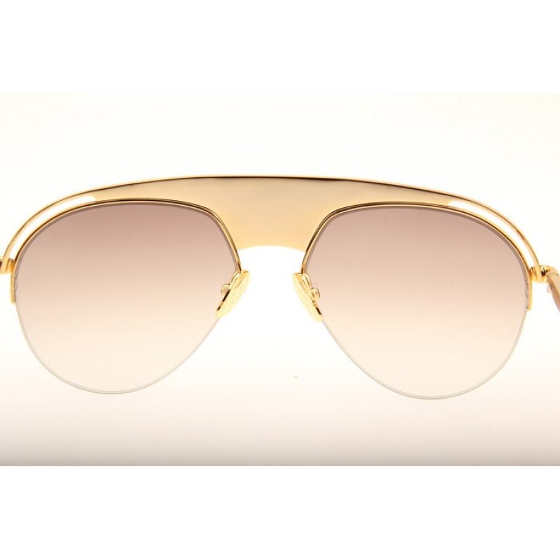 Maybach The Challenger Sunglasses In Gold Gradient Brown