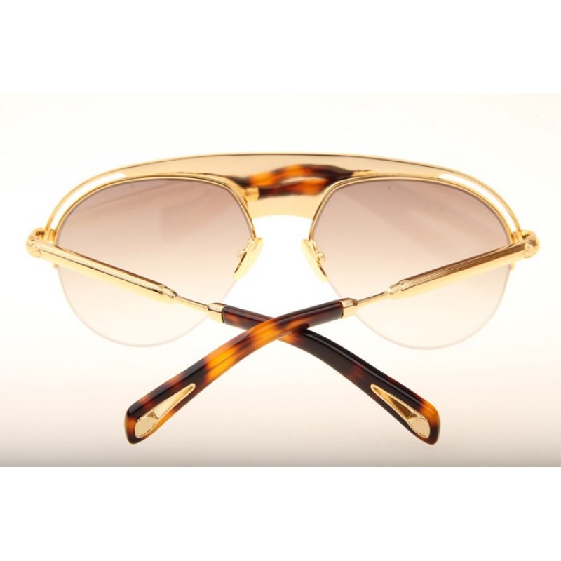 Maybach The Challenger Sunglasses In Gold Gradient Brown