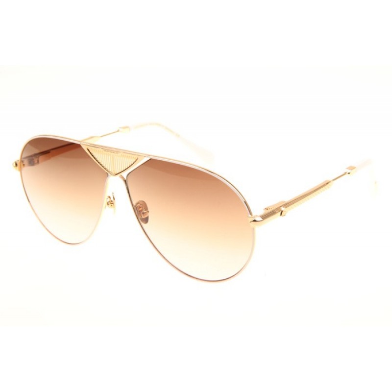 Maybach The Roadster Sunglasses In Gold White Gradient Brown