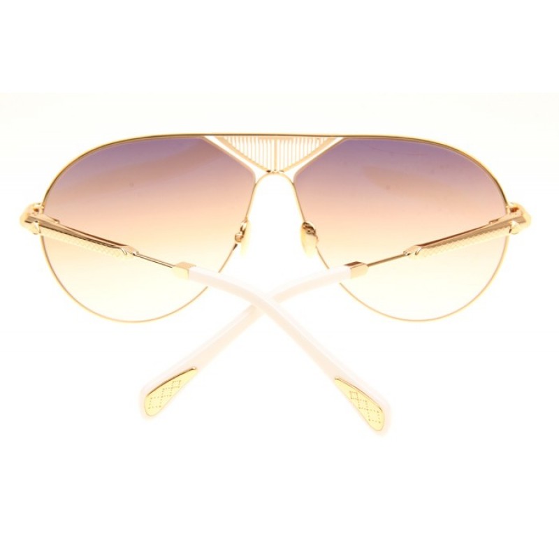 Maybach The Roadster Sunglasses In Gold White Gradient Brown