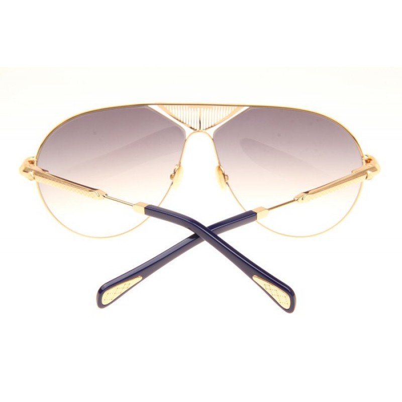 Maybach The Roadster Sunglasses In Gold Blue Gradient Grey