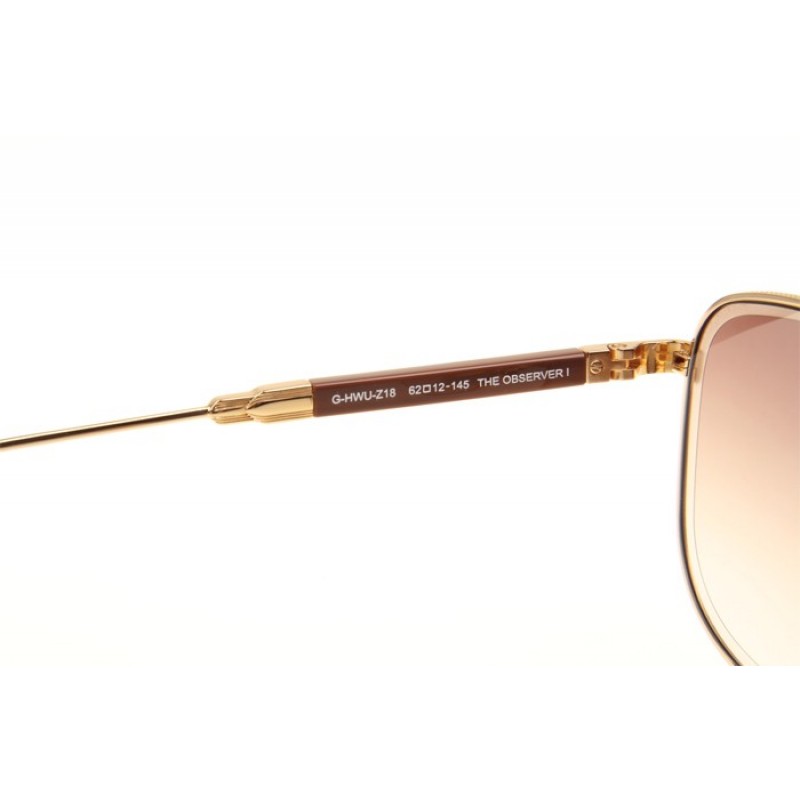 Maybach The Observer II Sunglasses In Gold Gradient Brown
