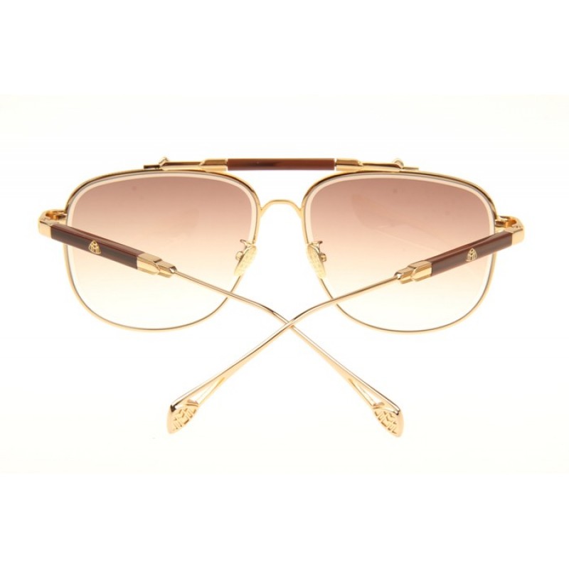 Maybach The Observer II Sunglasses In Gold Gradient Brown