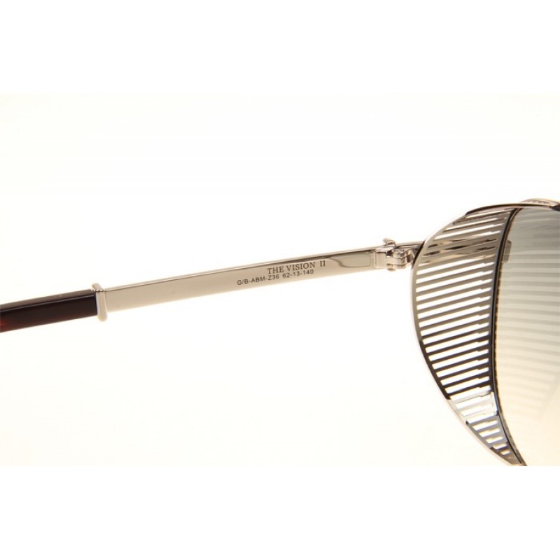 Maybach The VISION II Sunglasses In Silver Gradient Green