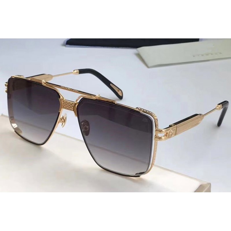 Maybach The Dawn Sunglasses In Gold Gradient Grey