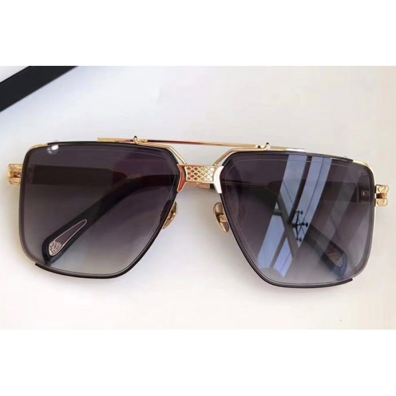 Maybach The Dawn Sunglasses In Gold Gradient Grey