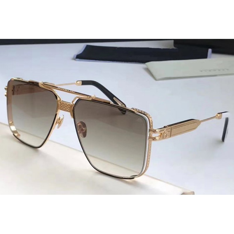 Maybach The Dawn Sunglasses In Gold Gradient Brown