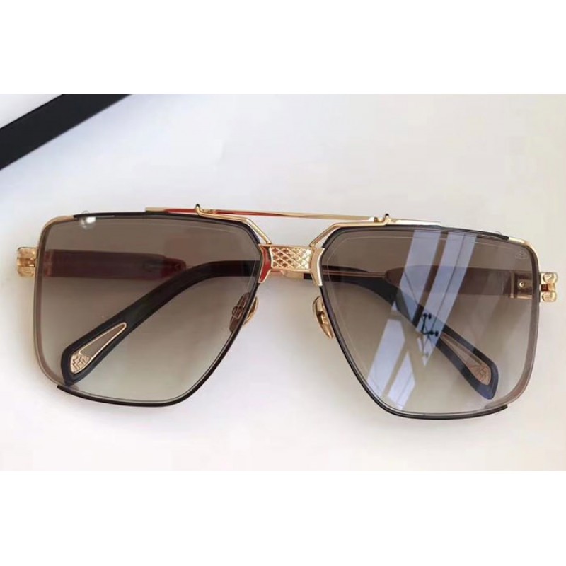 Maybach The Dawn Sunglasses In Gold Gradient Brown